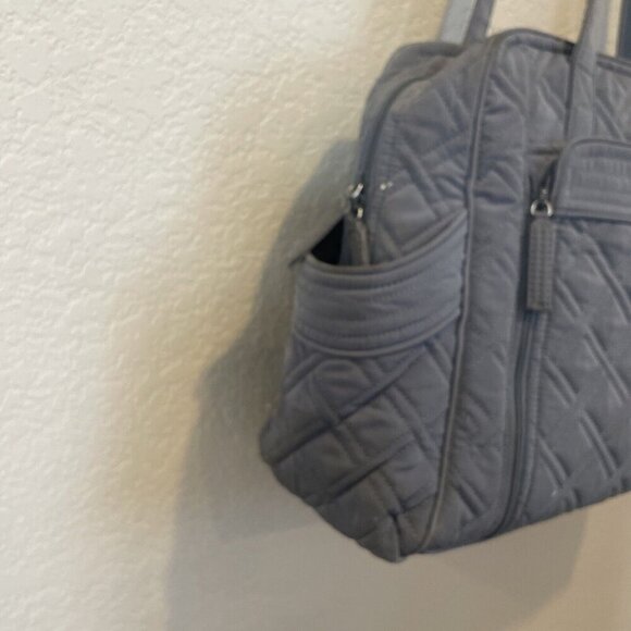 Vera Bradley Stroll Around Baby Work Travel Diaper Bag gray Quilted - Picture 4 of 12